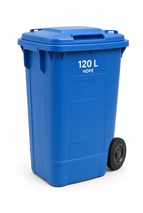 Blue 120L two-wheel bin